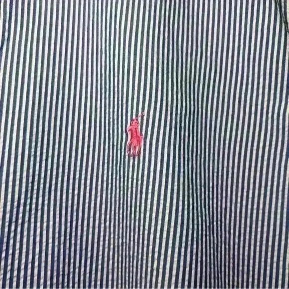 Ralph Lauren Short Sleeve Button Up Seersucker - Picture 3 of 4